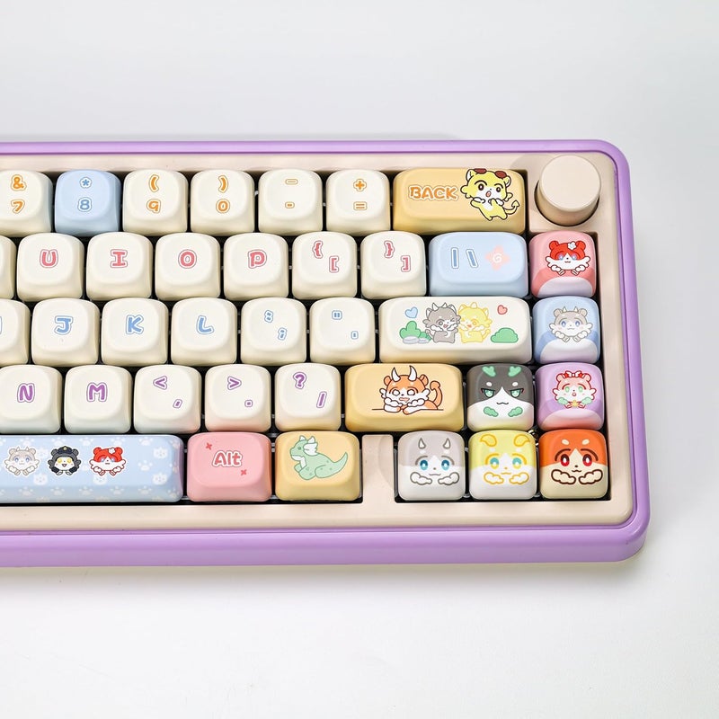YMKPVR KBDiy Chimera KOA Profile Keycaps Set,133 Keycaps,Dye-Sublimation Kawaii for Mechanical Keyboard, Compatible with ANSI/ISO, 60%, 65%, 75%, TKL, Full-Sized Layout - Image 5